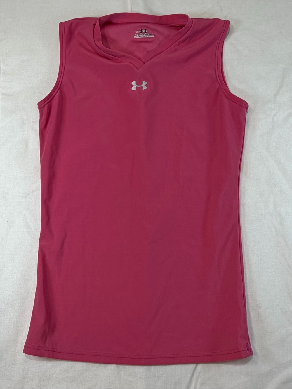 Under Armour Girls Pink Performance V-Neck Tank Top